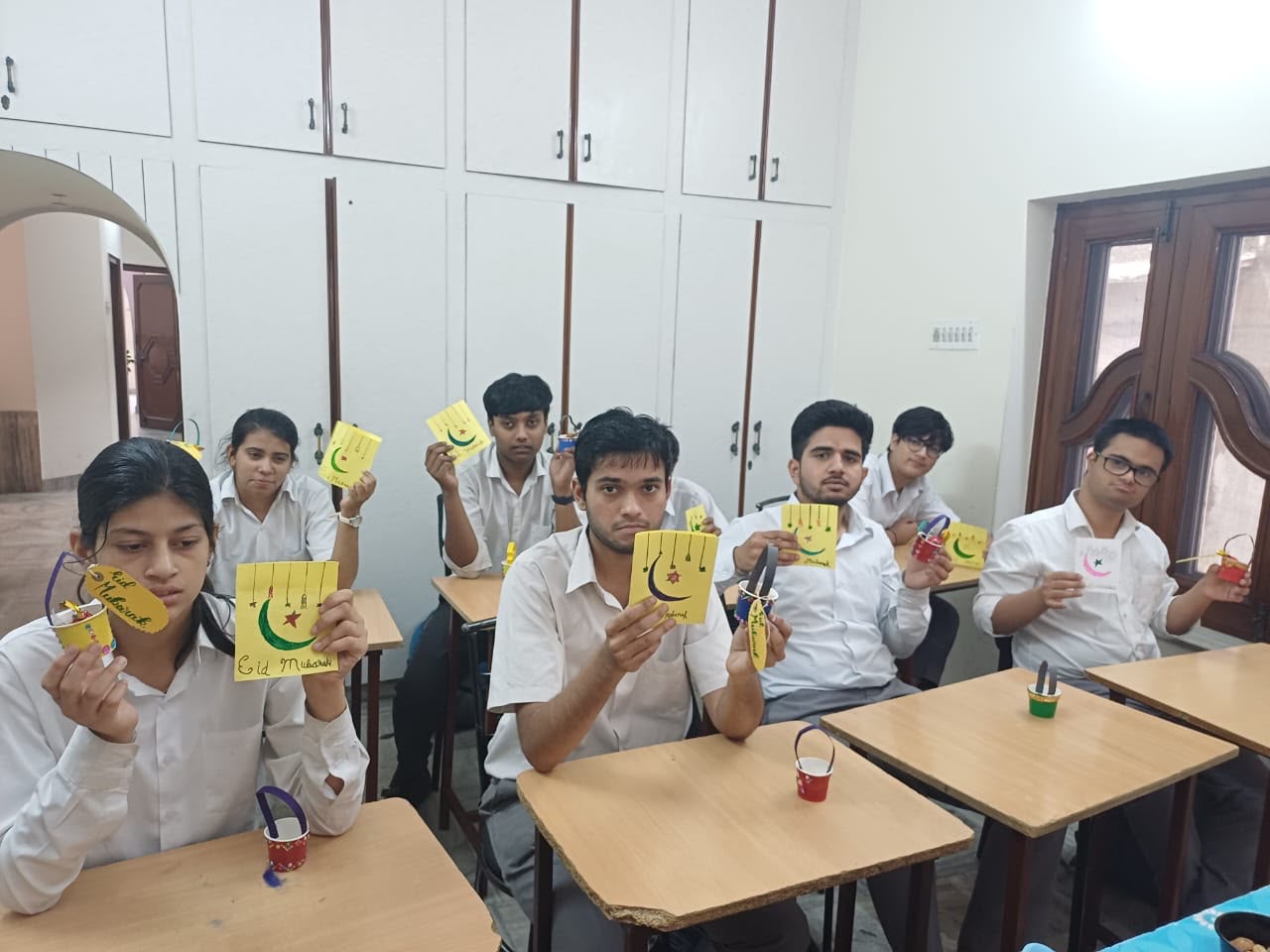 Students participating in a creative activity at Learning Aspiration