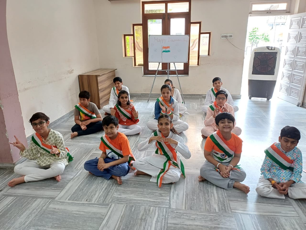 Learning Aspiration Independence Day celebration with children